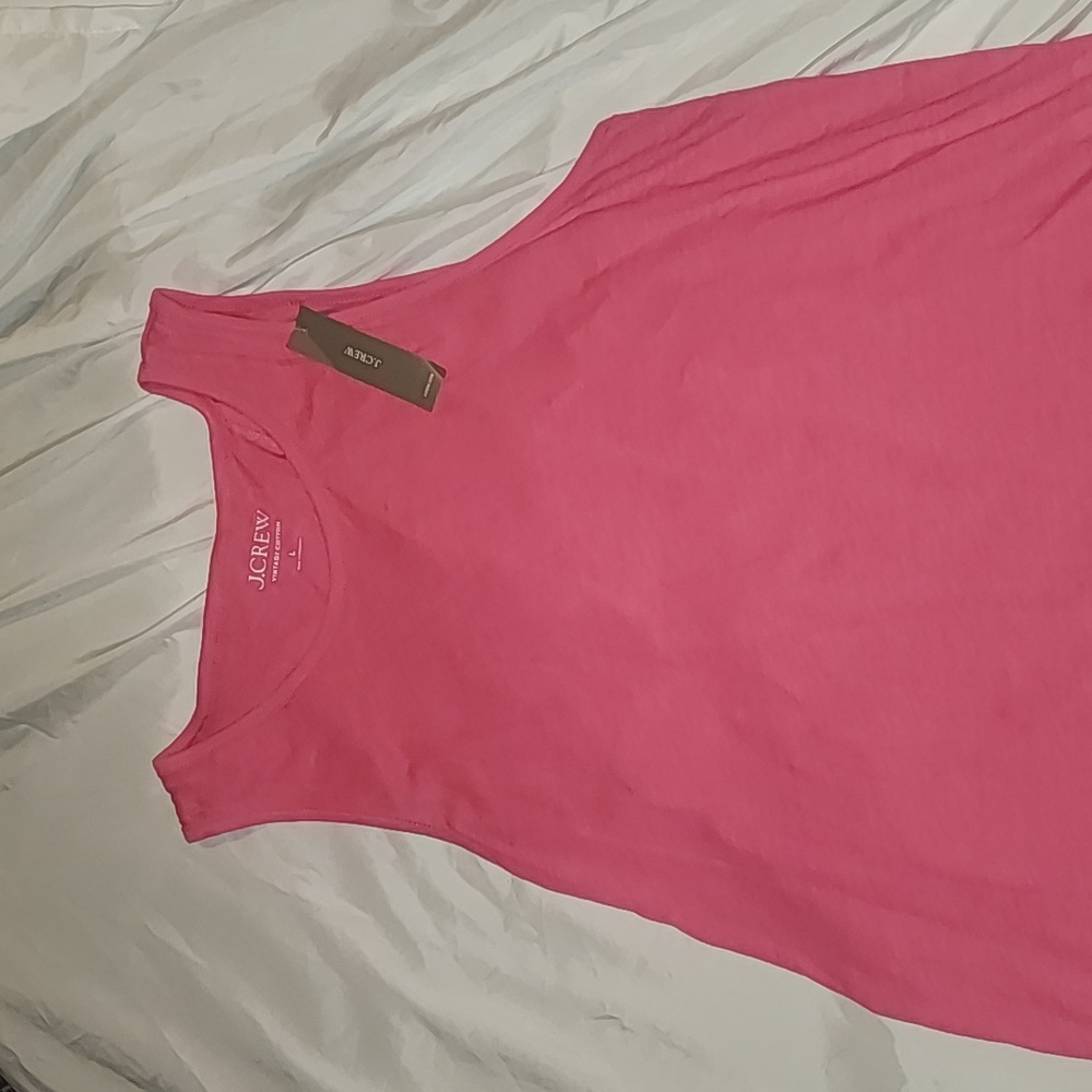 J. Crew Women's Pink Tank Top Split Back